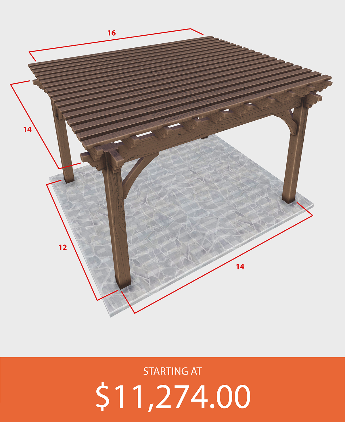 Pergola Size 14*16