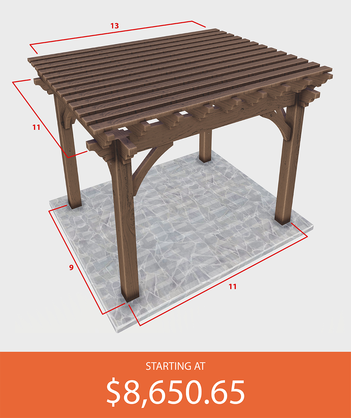 Pergola Size 11*13