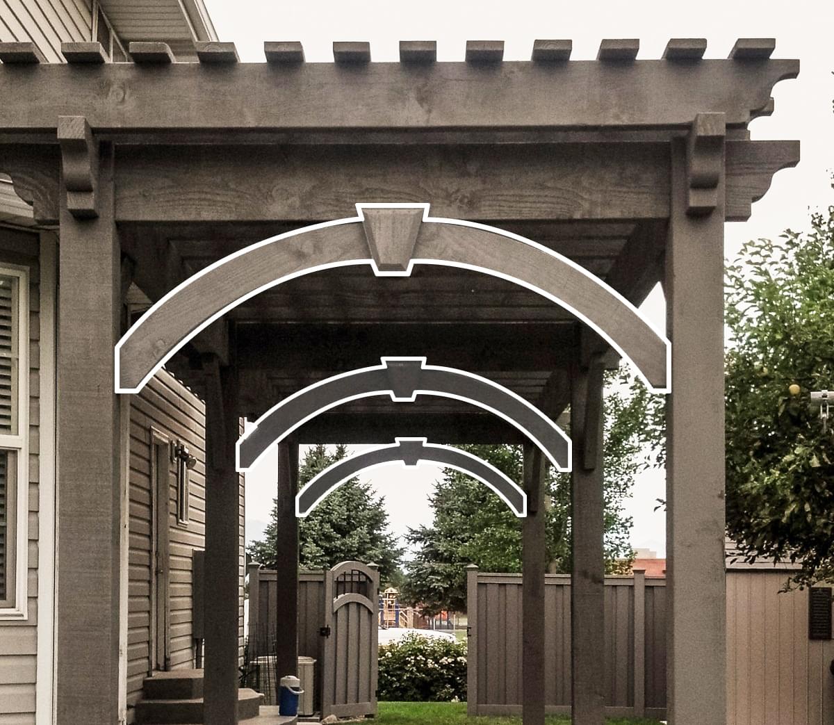 Arched Knee Braces Pergola